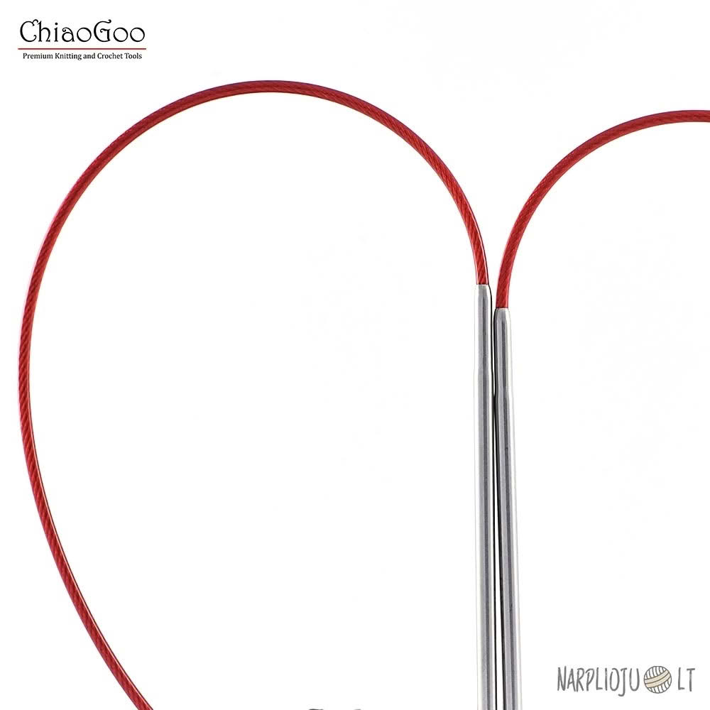 13 cm/ 80 cm fixné ihlice ChiaoGoo SS Red Lace