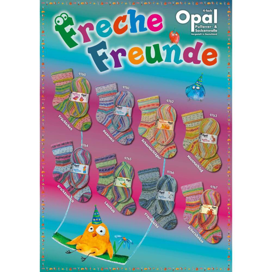 OPAL Freche Freunde mezgimo siūlai kojinėms