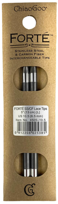 ChiaoGoo FORTE SS/CF Lace Tips prisukami virbalai (13cm)