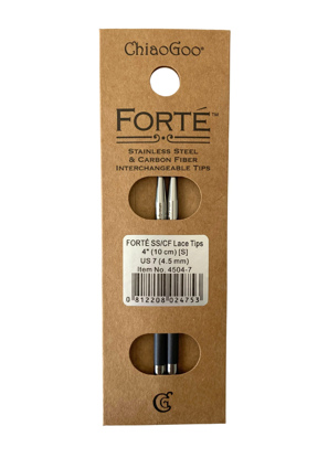 ChiaoGoo FORTE SS/CF Lace Tips prisukami virbalai (10cm)